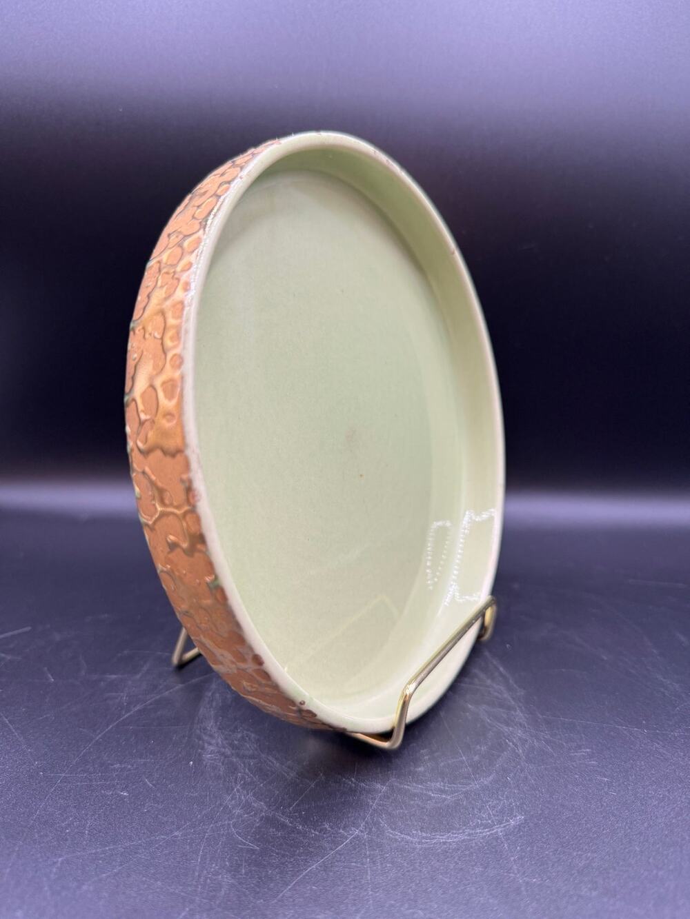 22K Weeping Gold & Mint Trinket Plate